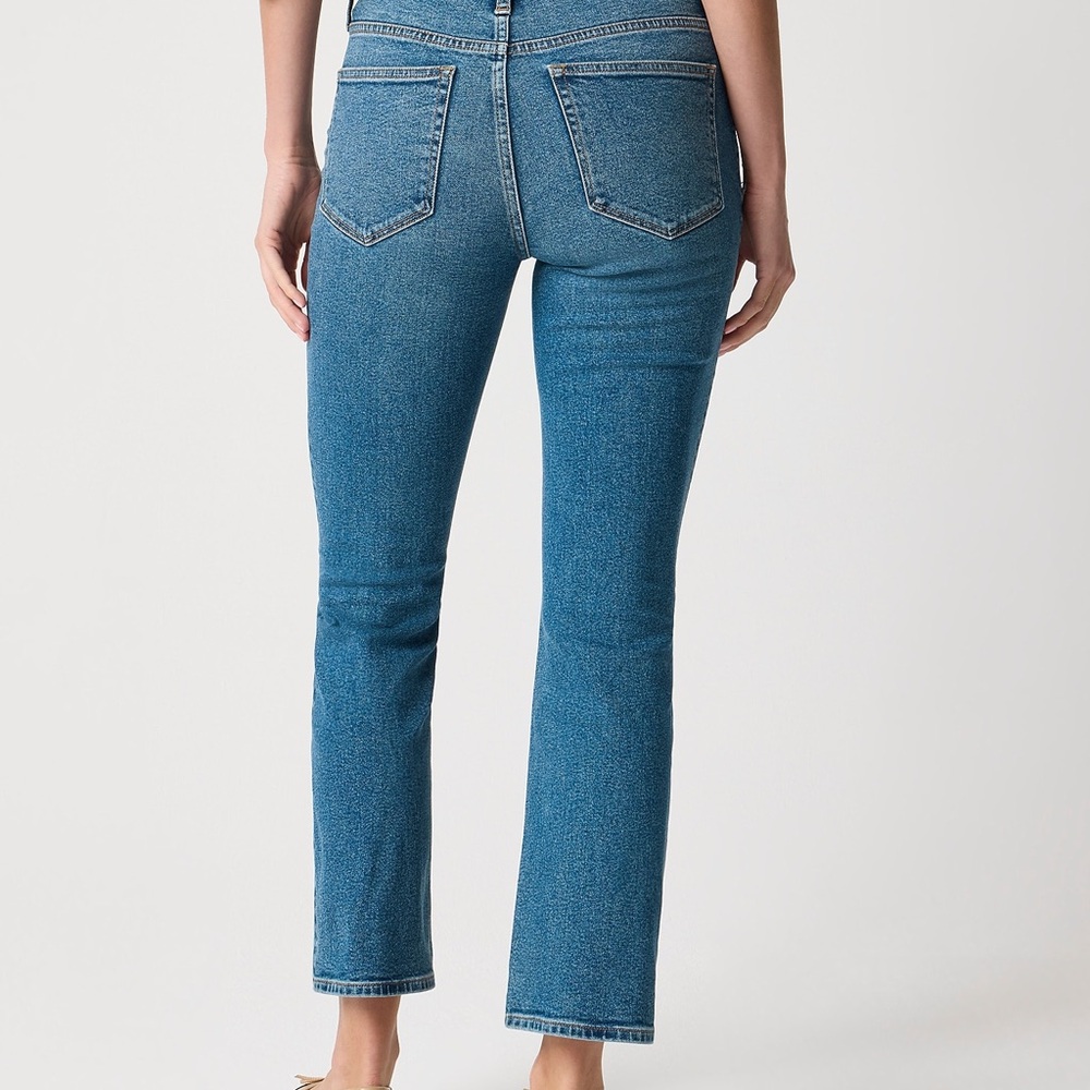 J. Crew Women’s Mid Rise Flare Crop Jean in All Day Stretch